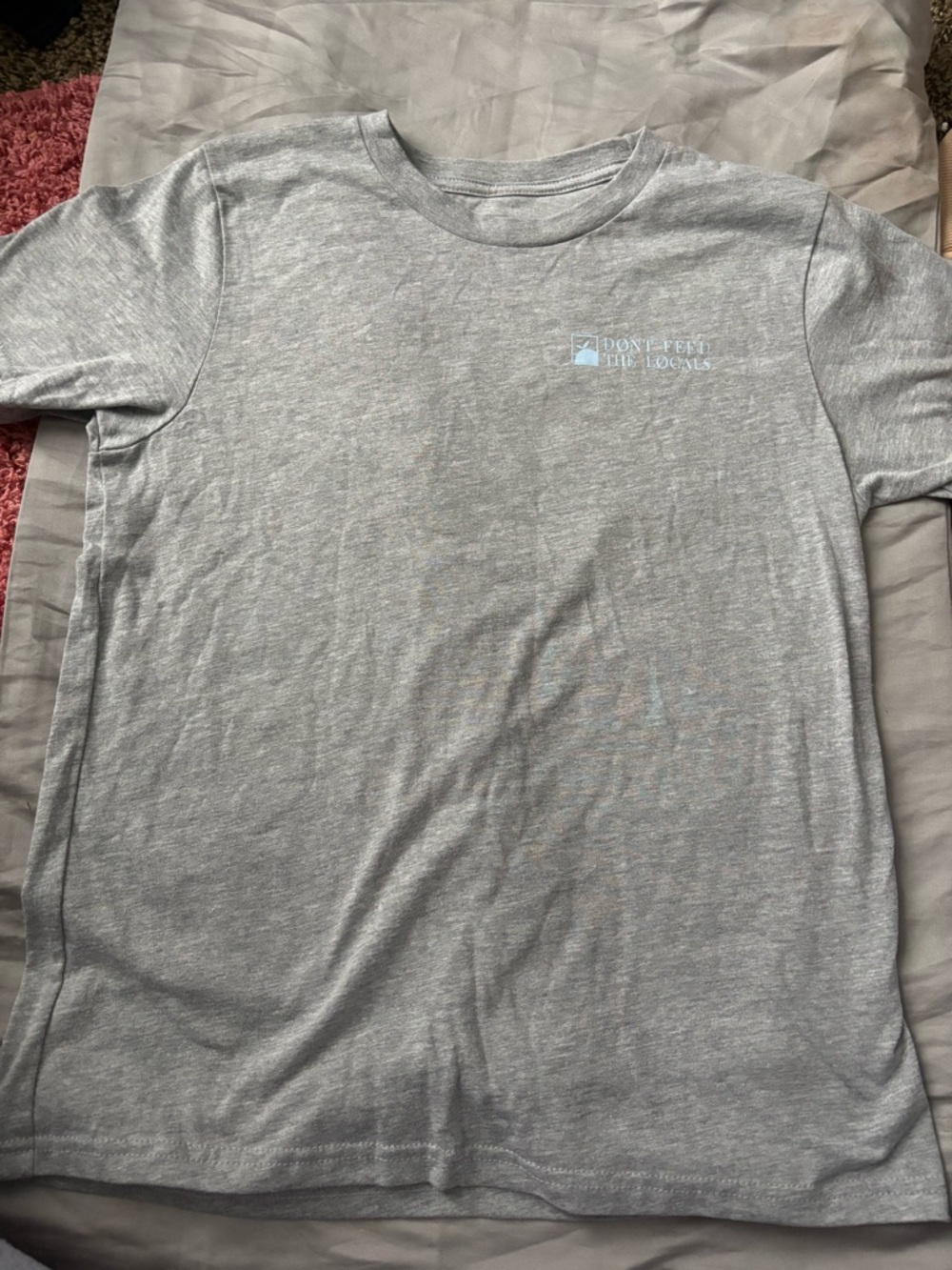 Kids Short Sleeve Tee - Light Gray with Small Chest Logo